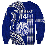 Personalised Hawaii Waiakea High School Sweatshirt Polynesian Kakau Pattern - Wonder Print Shop