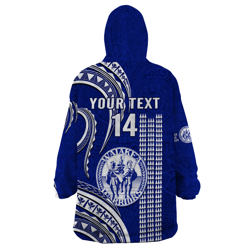 Personalised Hawaii Waiakea High School Wearable Blanket Hoodie Polynesian Kakau Pattern - Wonder Print Shop