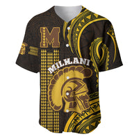 Personalised Hawaii Mililani High School Baseball Jersey Polynesian Kakau Pattern - Wonder Print Shop