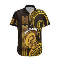Personalised Hawaii Mililani High School Hawaiian Shirt Polynesian Kakau Pattern - Wonder Print Shop