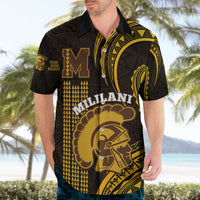 Personalised Hawaii Mililani High School Hawaiian Shirt Polynesian Kakau Pattern - Wonder Print Shop
