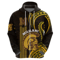 Personalised Hawaii Mililani High School Hoodie Polynesian Kakau Pattern - Wonder Print Shop
