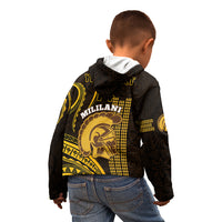 Personalised Hawaii Mililani High School Kid Hoodie Polynesian Kakau Pattern - Wonder Print Shop