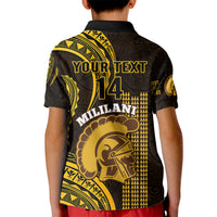 Personalised Hawaii Mililani High School Kid Polo Shirt Polynesian Kakau Pattern - Wonder Print Shop