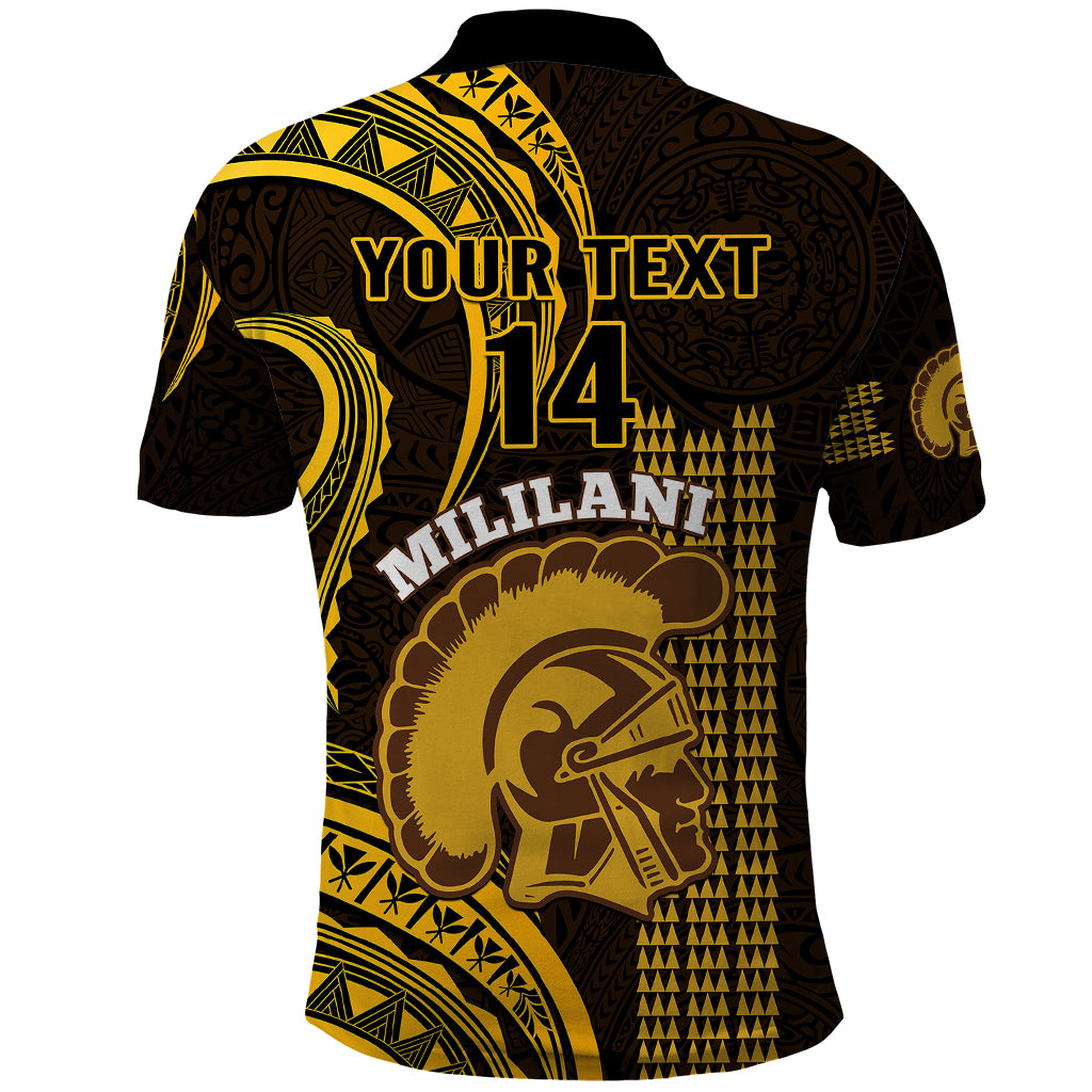Personalised Hawaii Mililani High School Polo Shirt Polynesian Kakau Pattern - Wonder Print Shop