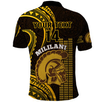 Personalised Hawaii Mililani High School Polo Shirt Polynesian Kakau Pattern - Wonder Print Shop