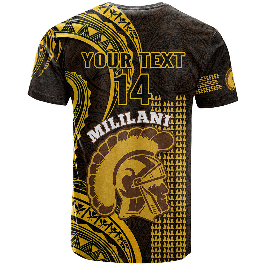Personalised Hawaii Mililani High School T Shirt Polynesian Kakau Pattern - Wonder Print Shop