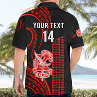 Personalised Hawaii Kalani High School Hawaiian Shirt Polynesian Kakau Pattern - Wonder Print Shop