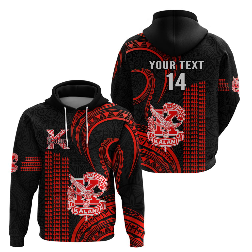 Personalised Hawaii Kalani High School Hoodie Polynesian Kakau Pattern - Wonder Print Shop
