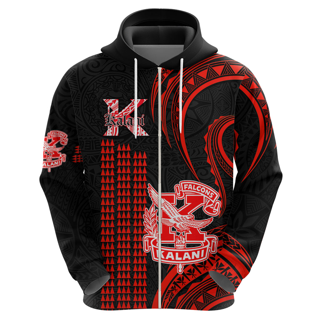 Personalised Hawaii Kalani High School Hoodie Polynesian Kakau Pattern - Wonder Print Shop