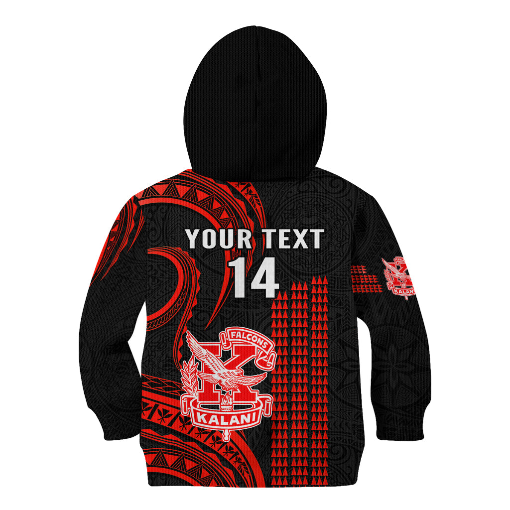 Personalised Hawaii Kalani High School Kid Hoodie Polynesian Kakau Pattern - Wonder Print Shop