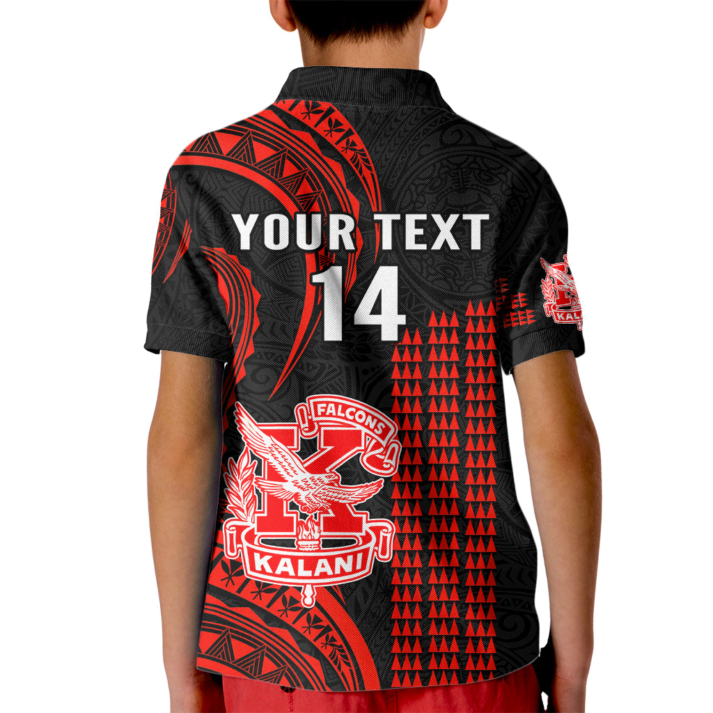 Personalised Hawaii Kalani High School Kid Polo Shirt Polynesian Kakau Pattern - Wonder Print Shop