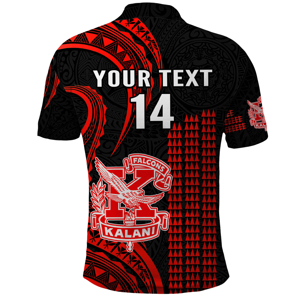 Personalised Hawaii Kalani High School Polo Shirt Polynesian Kakau Pattern - Wonder Print Shop