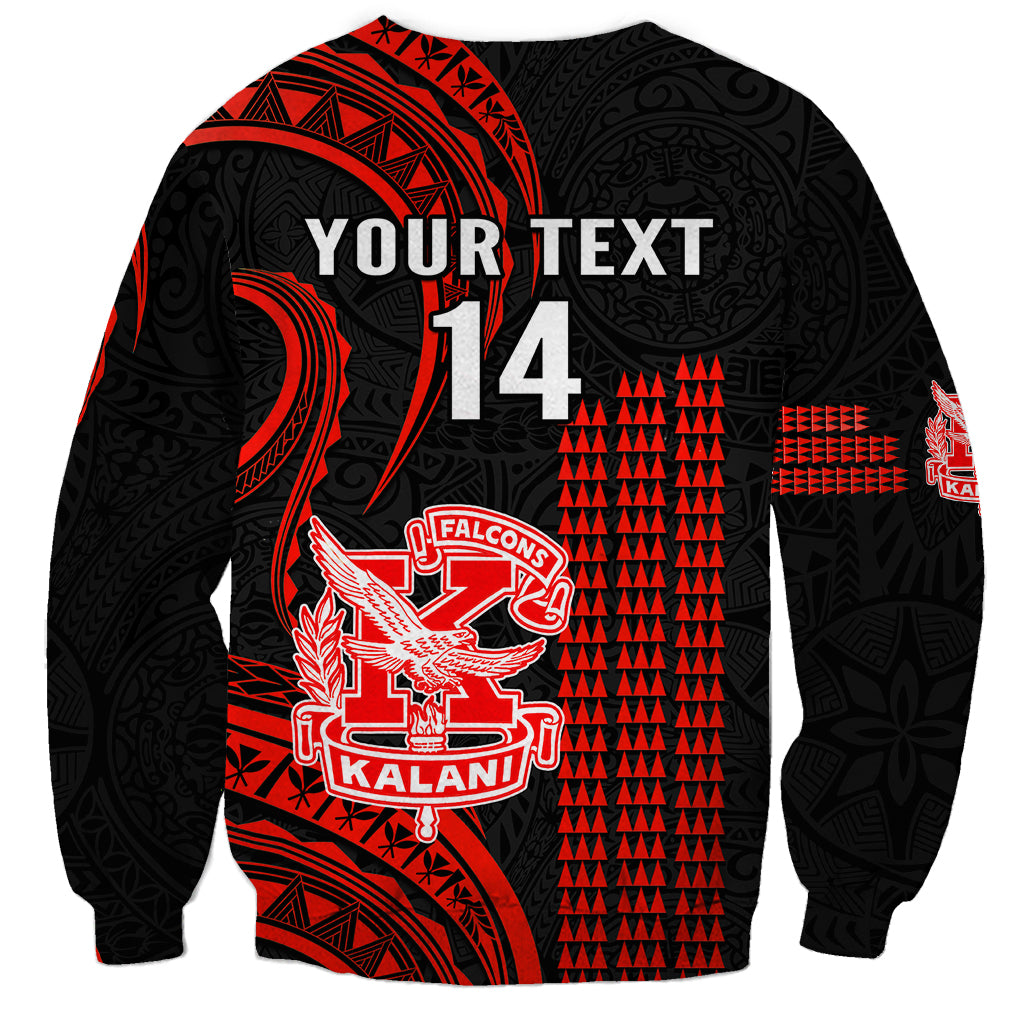 Personalised Hawaii Kalani High School Sweatshirt Polynesian Kakau Pattern - Wonder Print Shop
