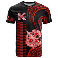 Personalised Hawaii Kalani High School T Shirt Polynesian Kakau Pattern - Wonder Print Shop