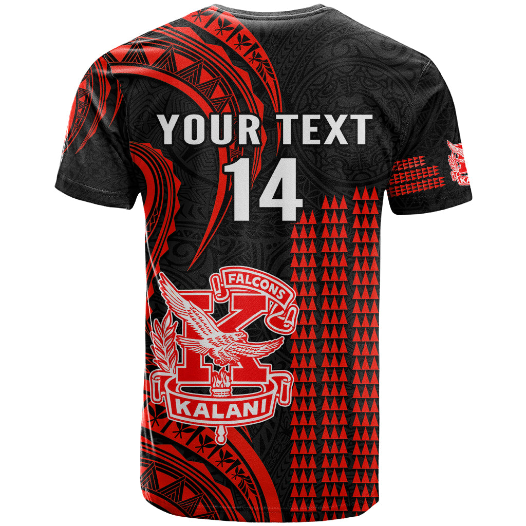 Personalised Hawaii Kalani High School T Shirt Polynesian Kakau Pattern - Wonder Print Shop