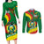 Personalised Bolivia Couples Matching Long Sleeve Bodycon Dress and Long Sleeve Button Shirts Bolivian Kantuta Happy 198th Independence Day - Wonder Print Shop