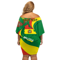 Personalised Bolivia Off Shoulder Short Dress Bolivian Kantuta Happy 198th Independence Day - Wonder Print Shop