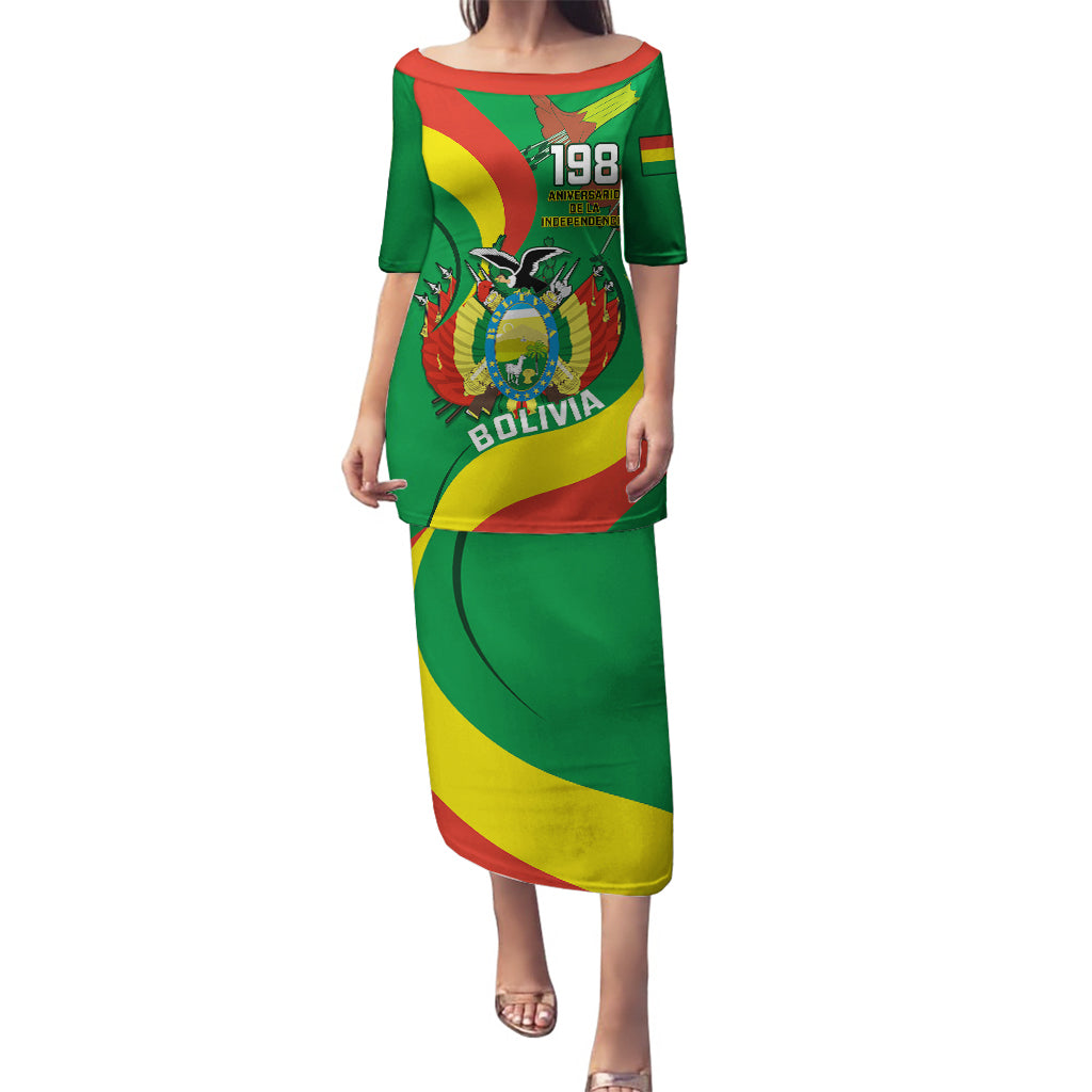 Personalised Bolivia Puletasi Bolivian Kantuta Happy 198th Independence Day - Wonder Print Shop