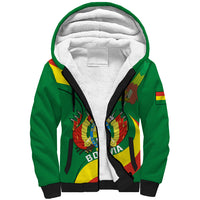 Personalised Bolivia Sherpa Hoodie Bolivian Kantuta Happy 198th Independence Day - Wonder Print Shop