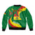 Personalised Bolivia Sleeve Zip Bomber Jacket Bolivian Kantuta Happy 198th Independence Day - Wonder Print Shop