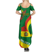 Personalised Bolivia Summer Maxi Dress Bolivian Kantuta Happy 198th Independence Day - Wonder Print Shop