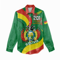 Personalised Bolivia Women Casual Shirt Bolivian Kantuta Happy 201st Independence Day LT14