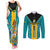 Bahamas Couples Matching Tank Maxi Dress and Long Sleeve Button Shirts Happy Bahamian Emancipation Day - Wonder Print Shop