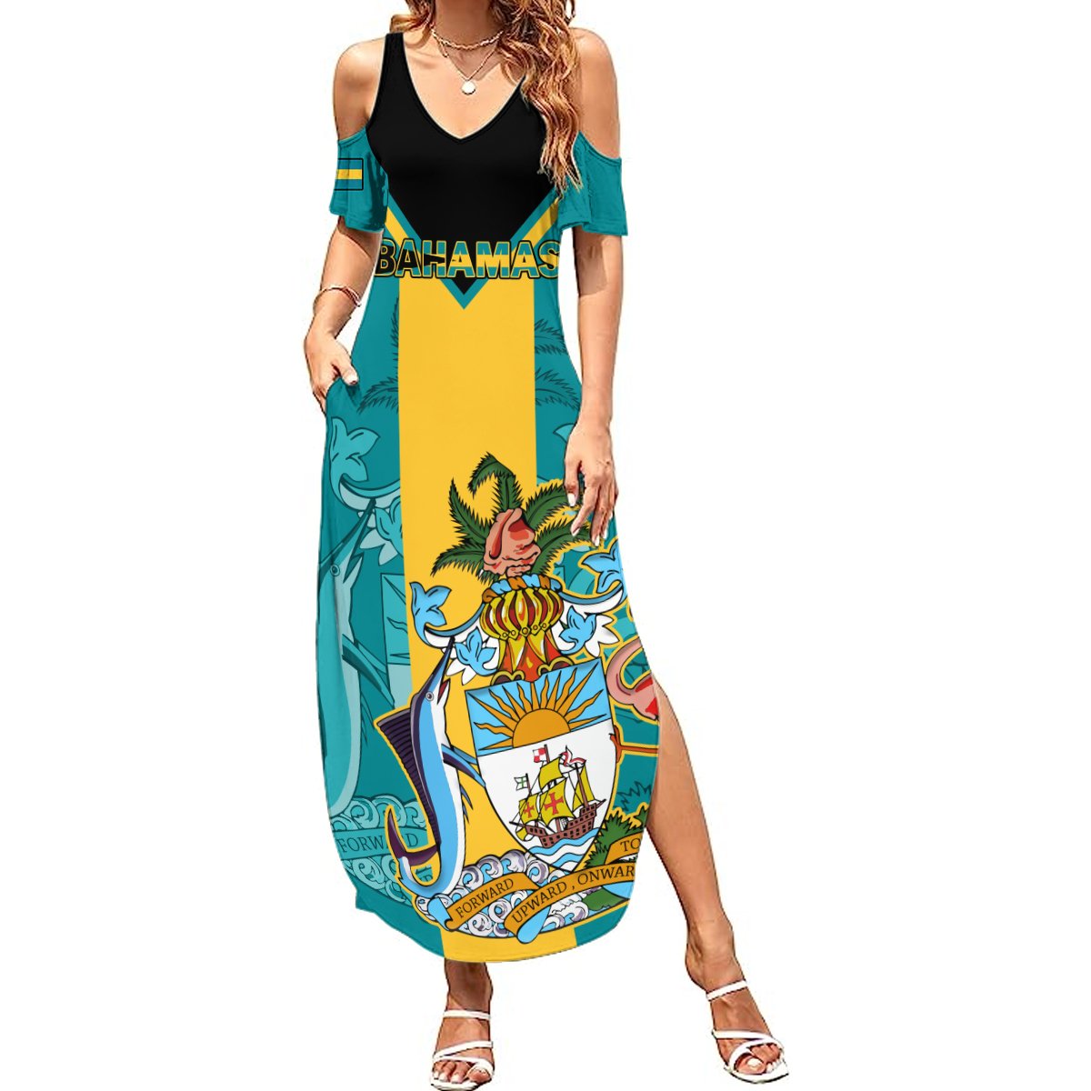 Bahamas Summer Maxi Dress Happy Bahamian Emancipation Day - Wonder Print Shop Bahamas Summer Maxi Dress Happy Bahamian Emancipation Day - Wonder Print Shop