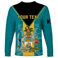 Personalised Bahamas Long Sleeve Shirt Happy Bahamian Emancipation Day - Wonder Print Shop