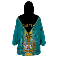 Personalised Bahamas Wearable Blanket Hoodie Happy Bahamian Emancipation Day - Wonder Print Shop