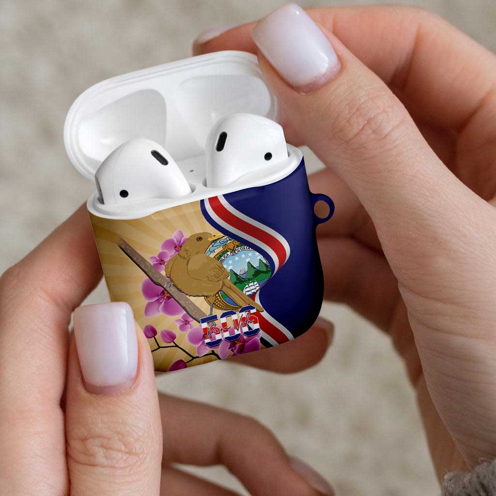 Costa Rica Independence Day AirPods Case 506 Proud Yiguirro With Orchid - Wonder Print Shop