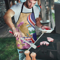 Costa Rica Independence Day Apron 506 Proud Yiguirro With Orchid - Wonder Print Shop