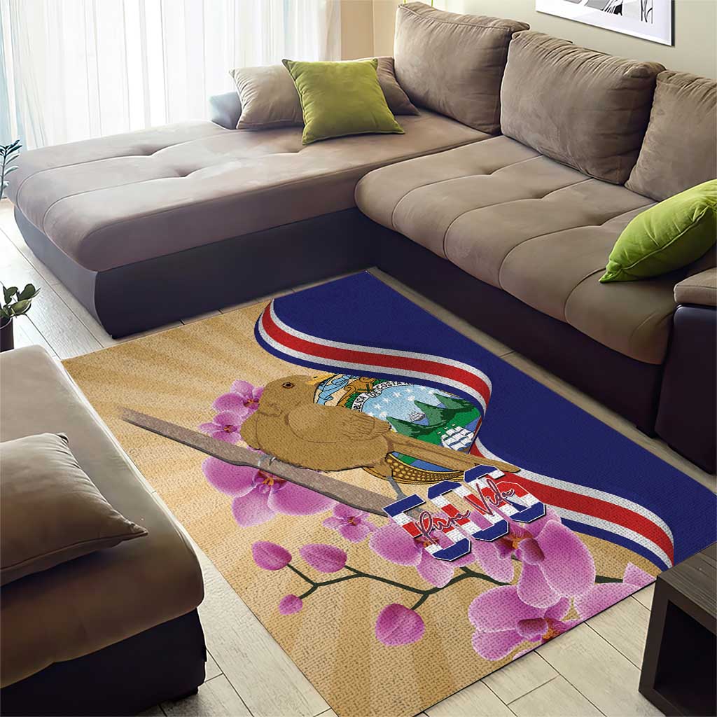 Costa Rica Independence Day Area Rug 506 Proud Yiguirro With Orchid - Wonder Print Shop
