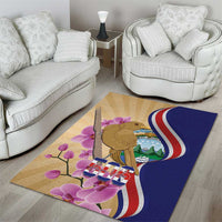 Costa Rica Independence Day Area Rug 506 Proud Yiguirro With Orchid - Wonder Print Shop