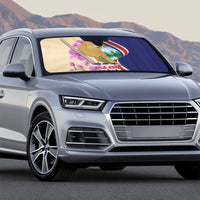 Costa Rica Independence Day Auto Sun Shade 506 Proud Yiguirro With Orchid - Wonder Print Shop