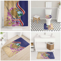 Costa Rica Independence Day Bathroom Set 506 Proud Yiguirro With Orchid - Wonder Print Shop