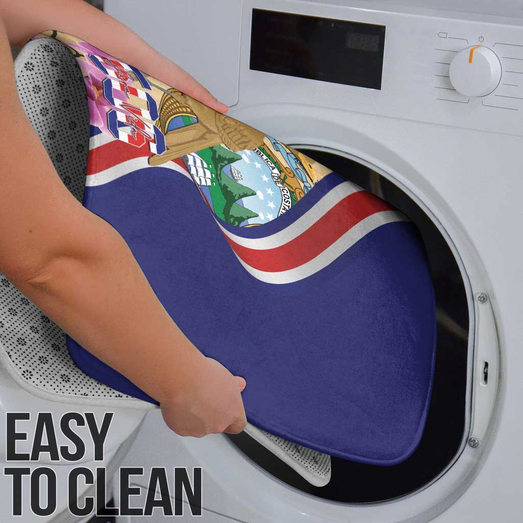 Costa Rica Independence Day Bathroom Set 506 Proud Yiguirro With Orchid - Wonder Print Shop