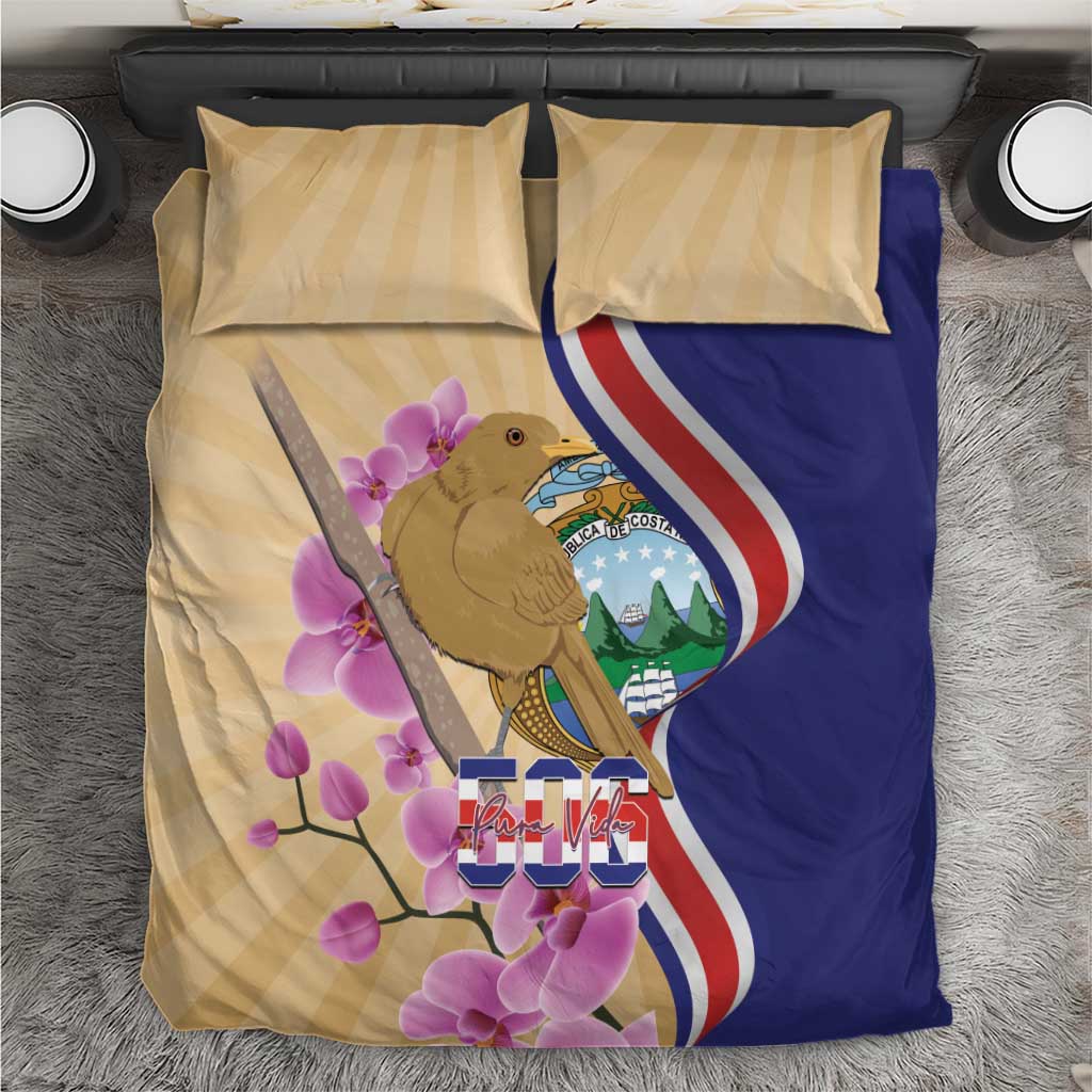 Costa Rica Independence Day Bedding Set 506 Proud Yiguirro With Orchid - Wonder Print Shop