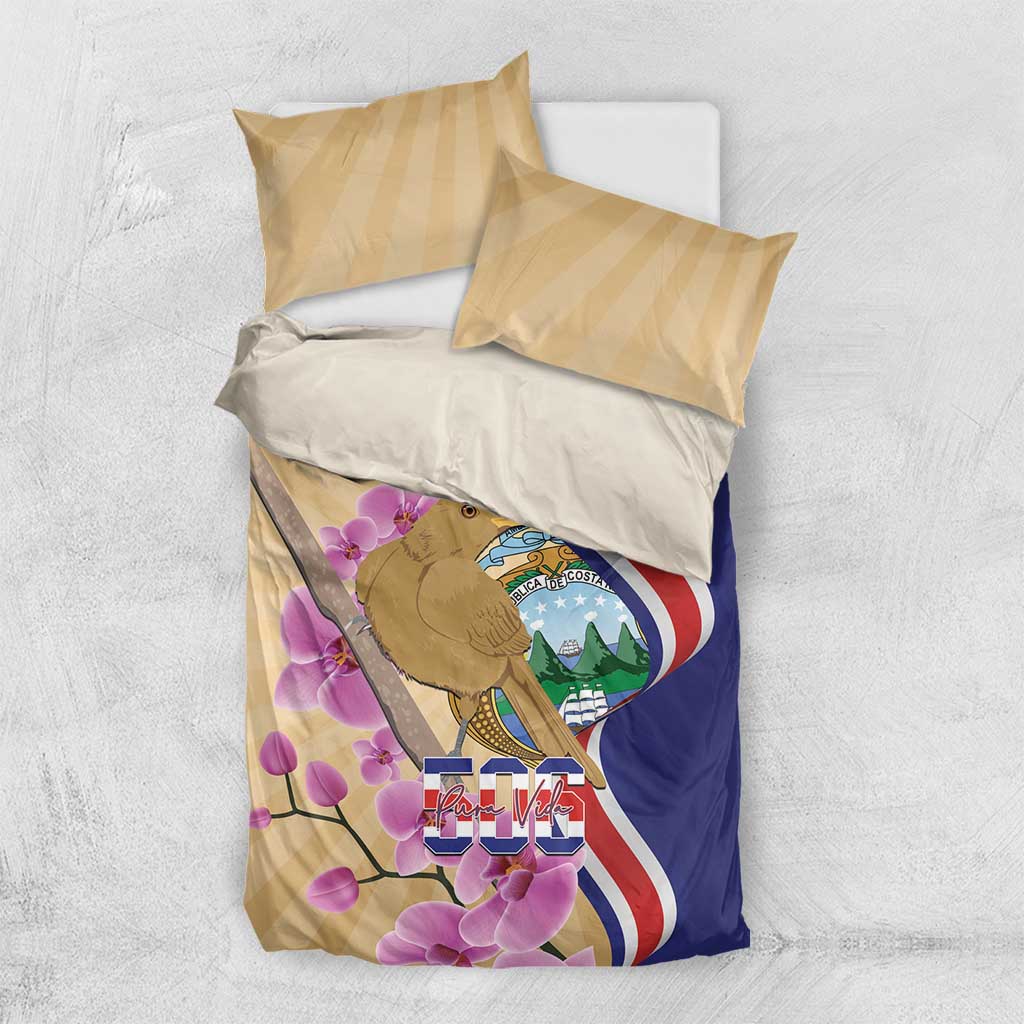 Costa Rica Independence Day Bedding Set 506 Proud Yiguirro With Orchid - Wonder Print Shop