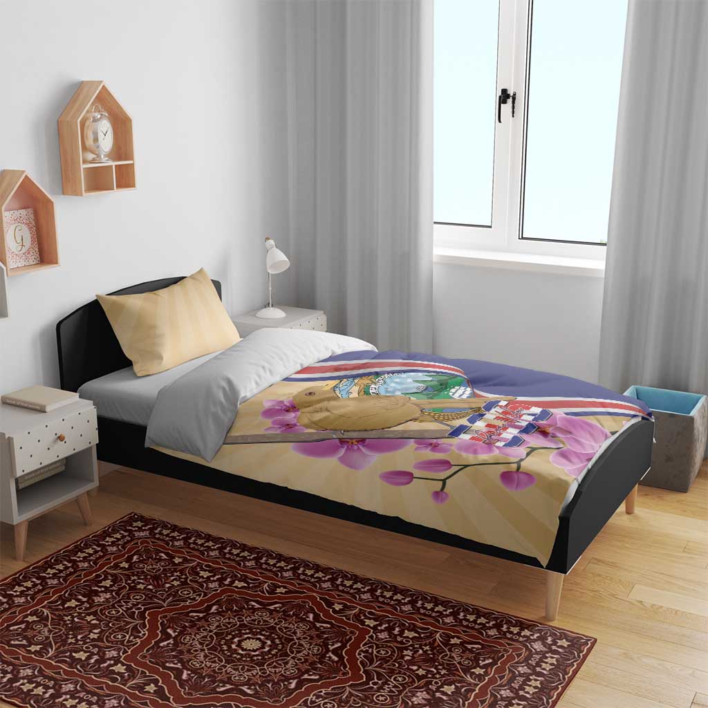 Costa Rica Independence Day Bedding Set 506 Proud Yiguirro With Orchid - Wonder Print Shop