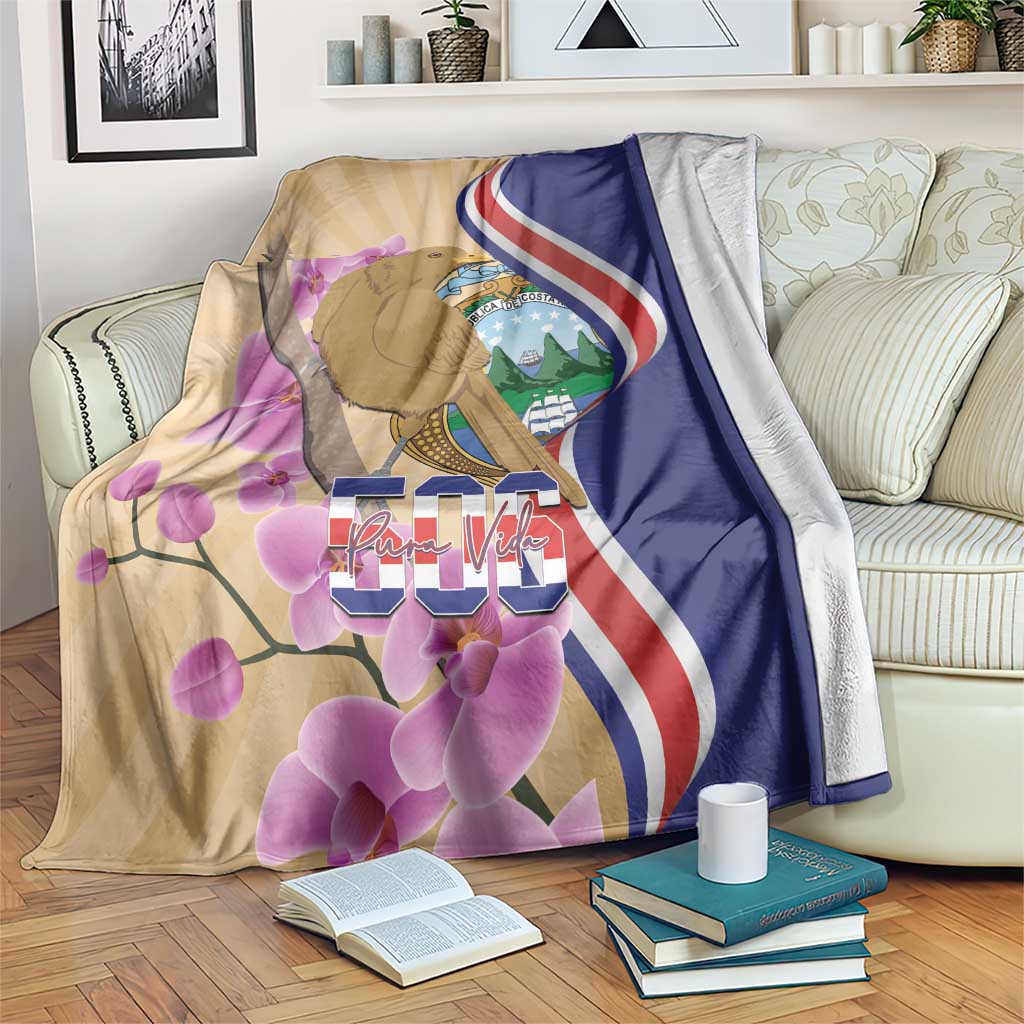 Costa Rica Independence Day Blanket 506 Proud Yiguirro With Orchid - Wonder Print Shop