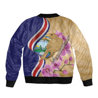Costa Rica Independence Day Bomber Jacket 506 Proud Yiguirro With Orchid - Wonder Print Shop