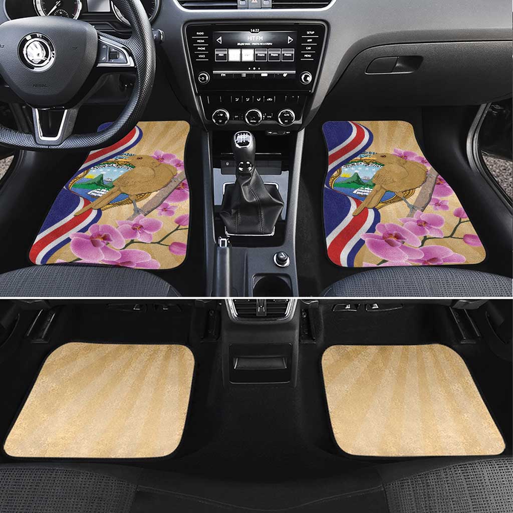 Costa Rica Independence Day Car Mats 506 Proud Yiguirro With Orchid - Wonder Print Shop