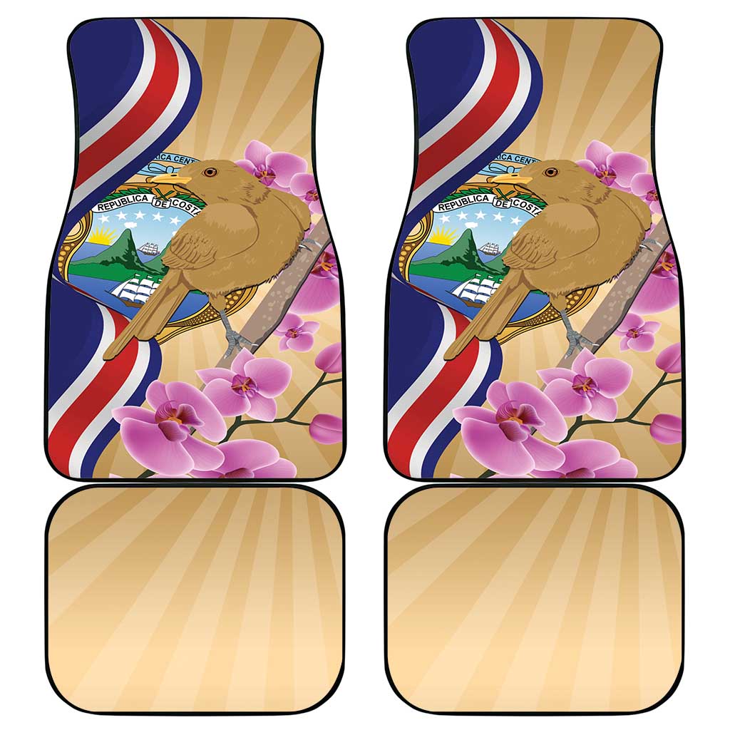 Costa Rica Independence Day Car Mats 506 Proud Yiguirro With Orchid - Wonder Print Shop