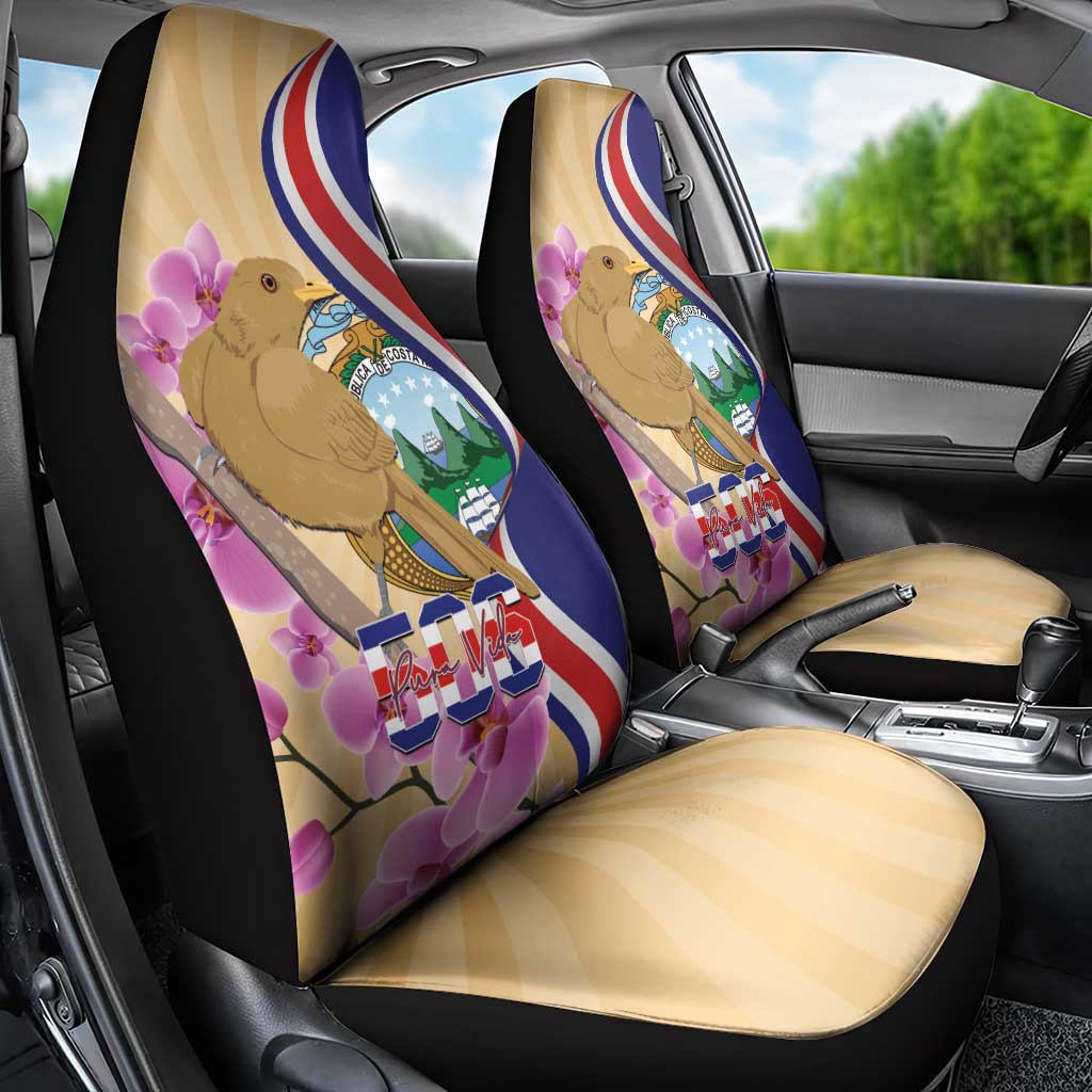 Costa Rica Independence Day Car Seat Cover 506 Proud Yiguirro With Orchid - Wonder Print Shop