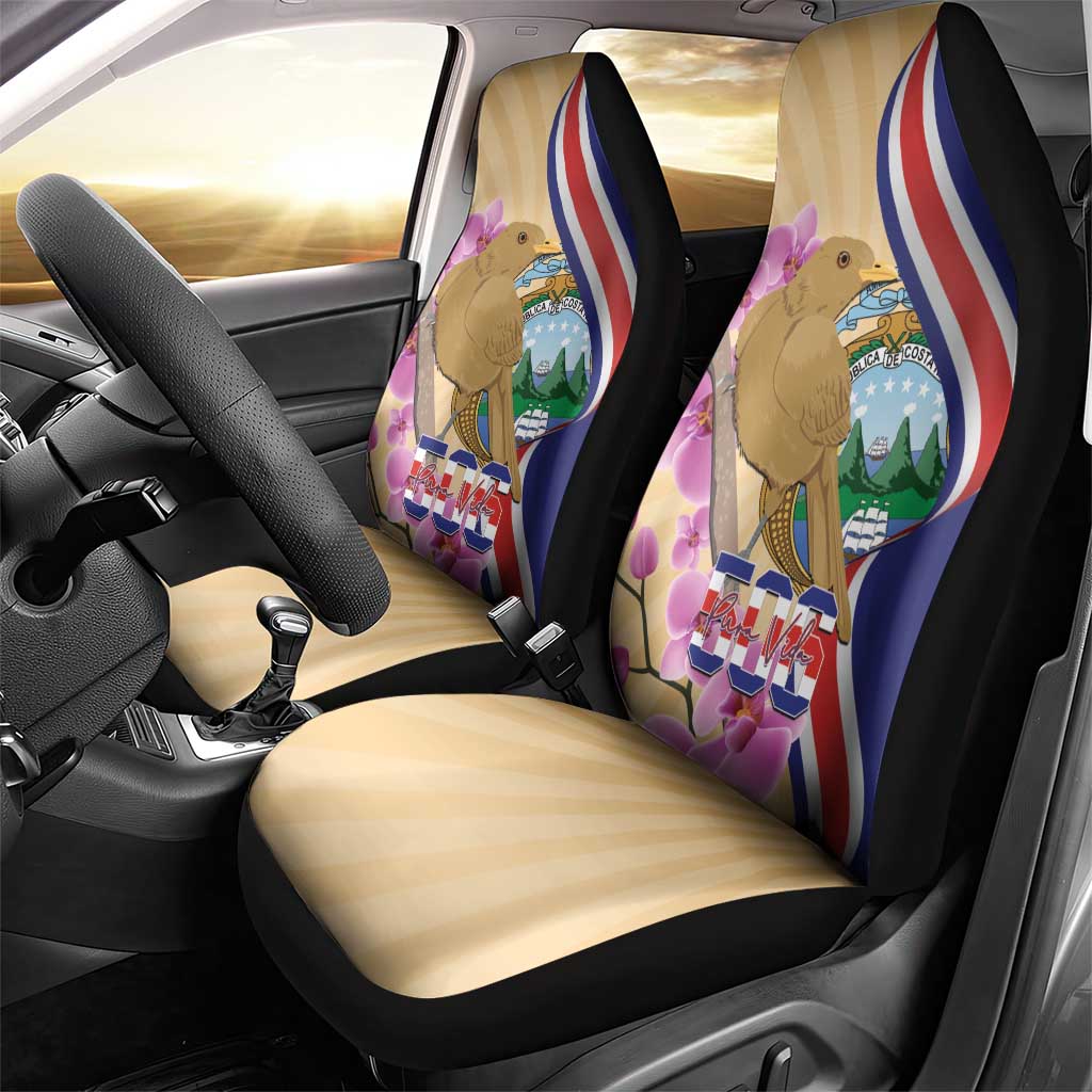 Costa Rica Independence Day Car Seat Cover 506 Proud Yiguirro With Orchid - Wonder Print Shop