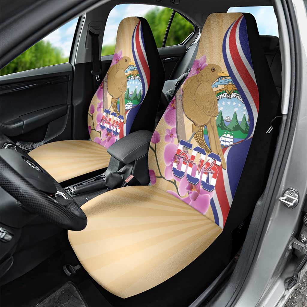 Costa Rica Independence Day Car Seat Cover 506 Proud Yiguirro With Orchid - Wonder Print Shop