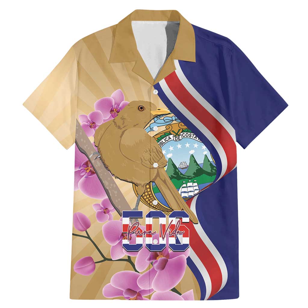 Costa Rica Independence Day Family Matching Mermaid Dress and Hawaiian Shirt 506 Proud Yiguirro With Orchid - Wonder Print Shop