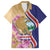 Costa Rica Independence Day Family Matching Off Shoulder Maxi Dress and Hawaiian Shirt 506 Proud Yiguirro With Orchid - Wonder Print Shop